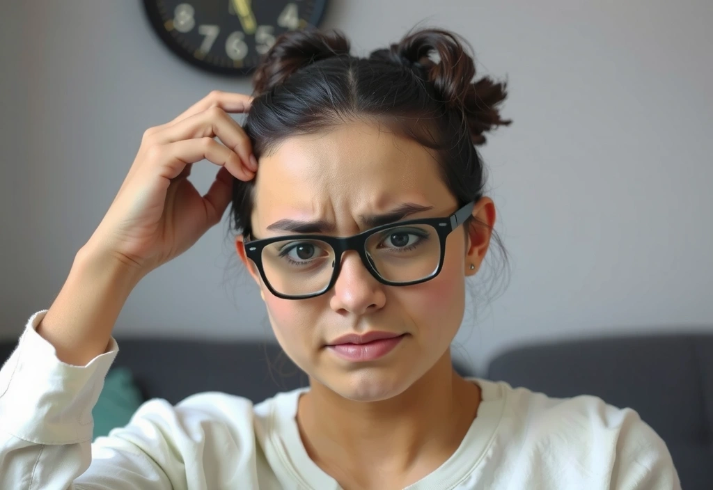 O persoană se simte obosită și lipsită de energie, cu o expresie de îngrijorare